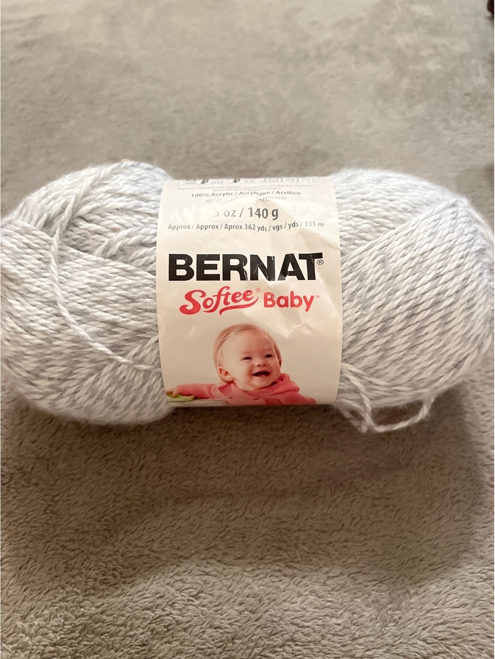 Bernat Softee Baby Yarn - Grey Marl, 3 oz Skein